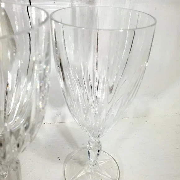 Pair Mikasa Icicles Water Goblet & Ice Tea Glass mixed set - Picture 5 of 8